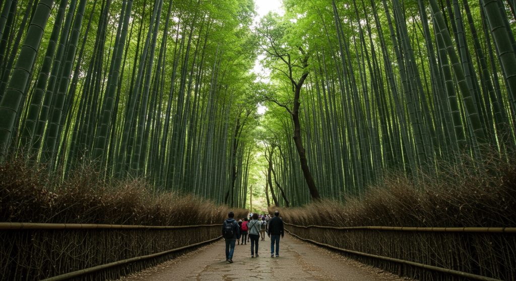 Arashiyama bamboo grove Kyoto - family-friendly Japan itinerary destination