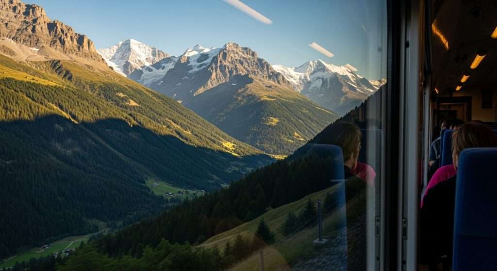 Europe train travel Switzerland Alps train
