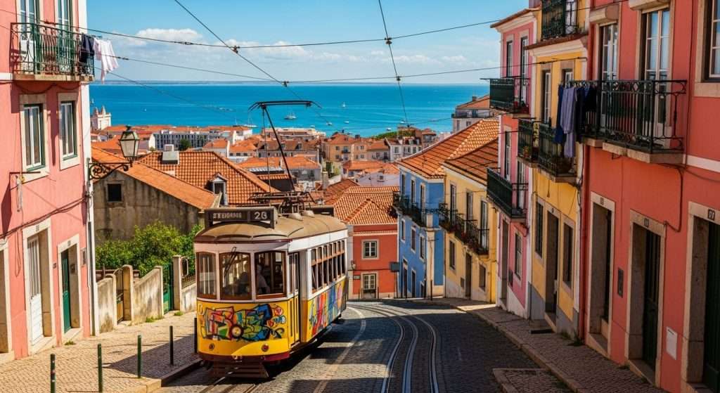 Lisbon tram – Portugal budget travel 2025