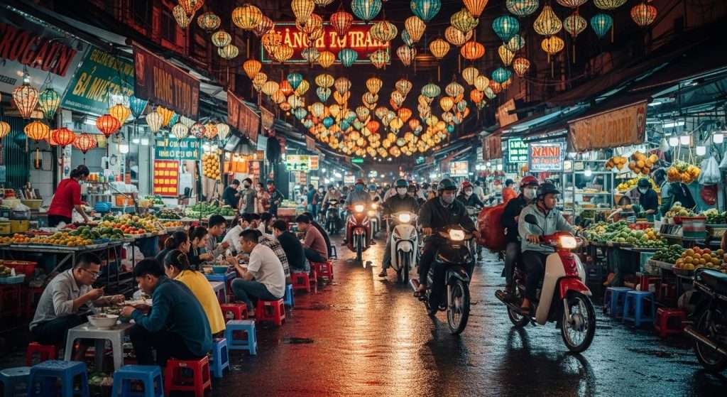street food in Hanoi Vietnam – budget travel 2025